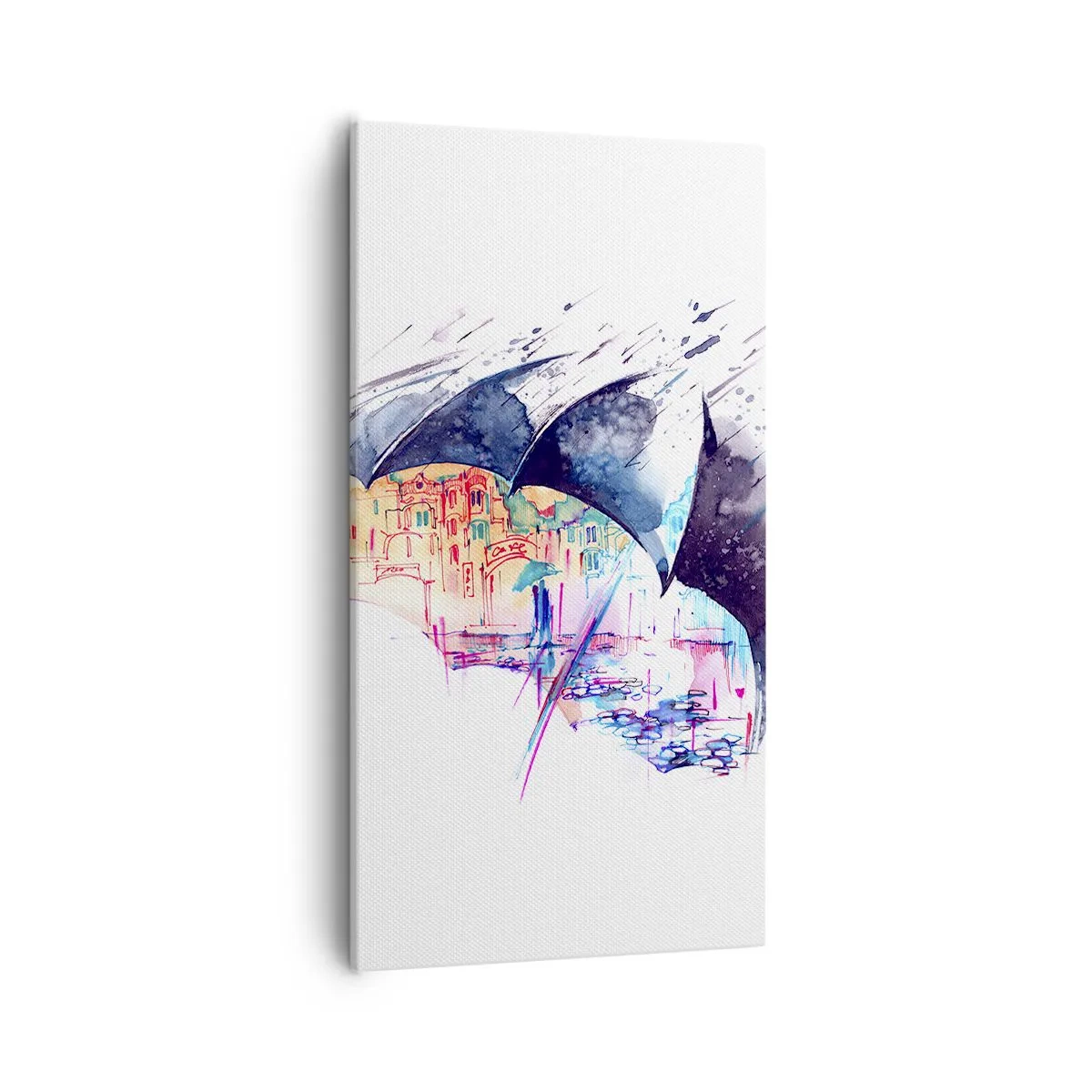 Tablou pe pânză - Plimbare în ploaie - 55x100 cm