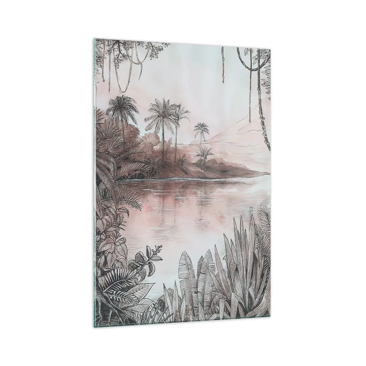 Tablou pe sticlă - Jurnalul unui explorator din secolul al XIX-lea - 70x100 cm
