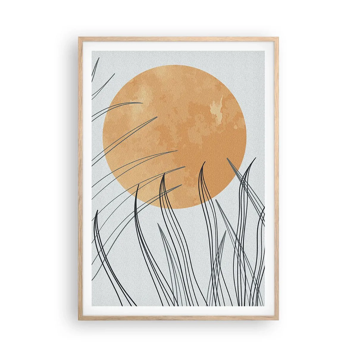 Poster în ramă de stejar deschis - Întotdeauna spre soare - 70x100 cm