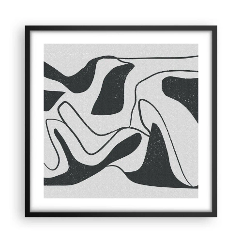 Poster în ramă neagră - Distracție abstractă în labirint - 50x50 cm