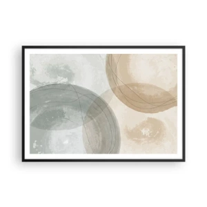 Poster în ramă neagră - Întrepătrunderea lumilor - 100x70 cm