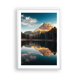 Poster în ramă albă - Peisaj dublat - 50x70 cm