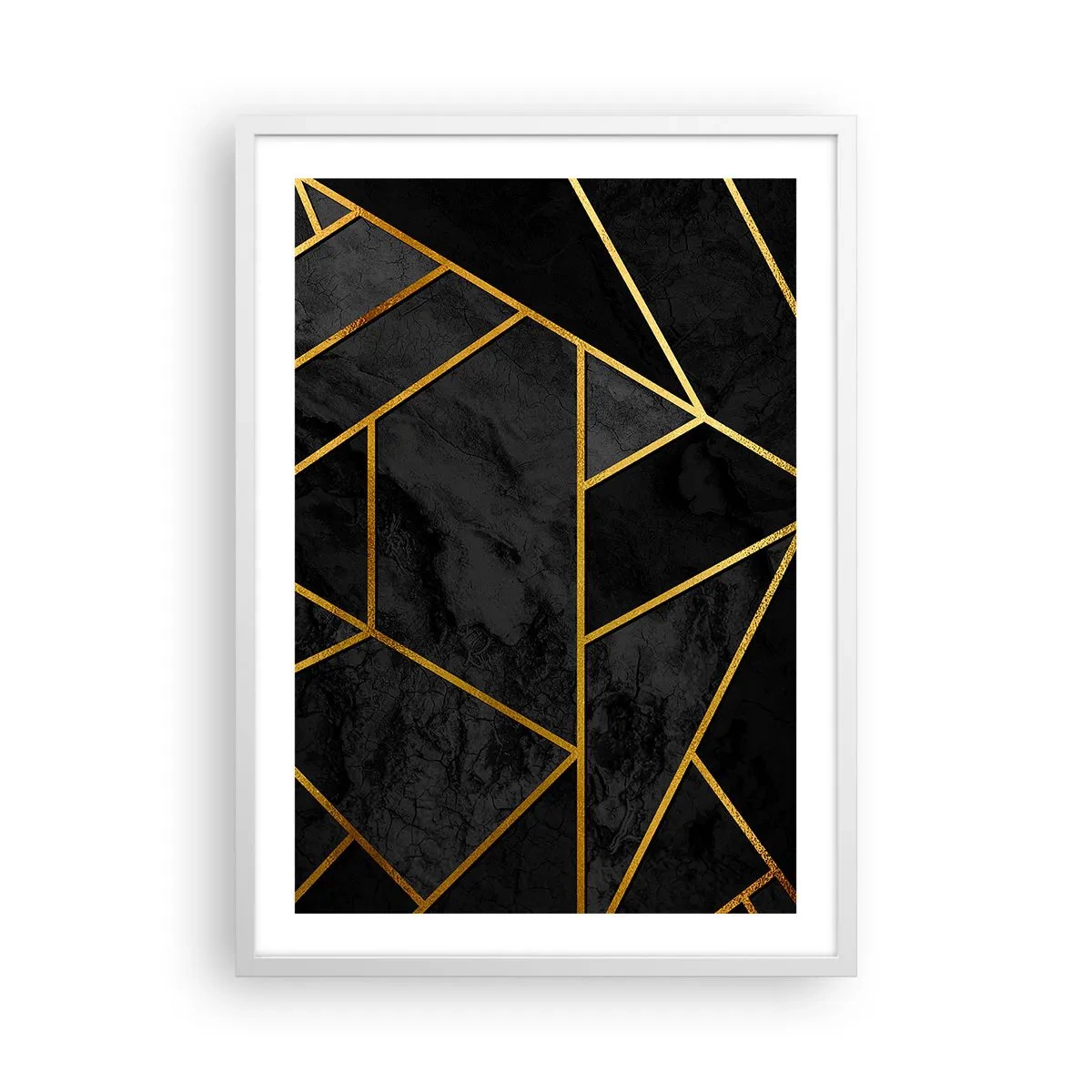 Poster în ramă albă - Întuneric și lumină - 50x70 cm