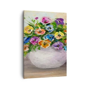 Tablou pe pânză - Natură moartă cu vază albă - 50x70 cm