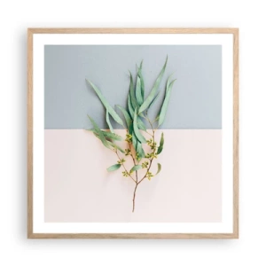 Poster în ramă de stejar deschis - Subtilitate pastelată - 60x60 cm