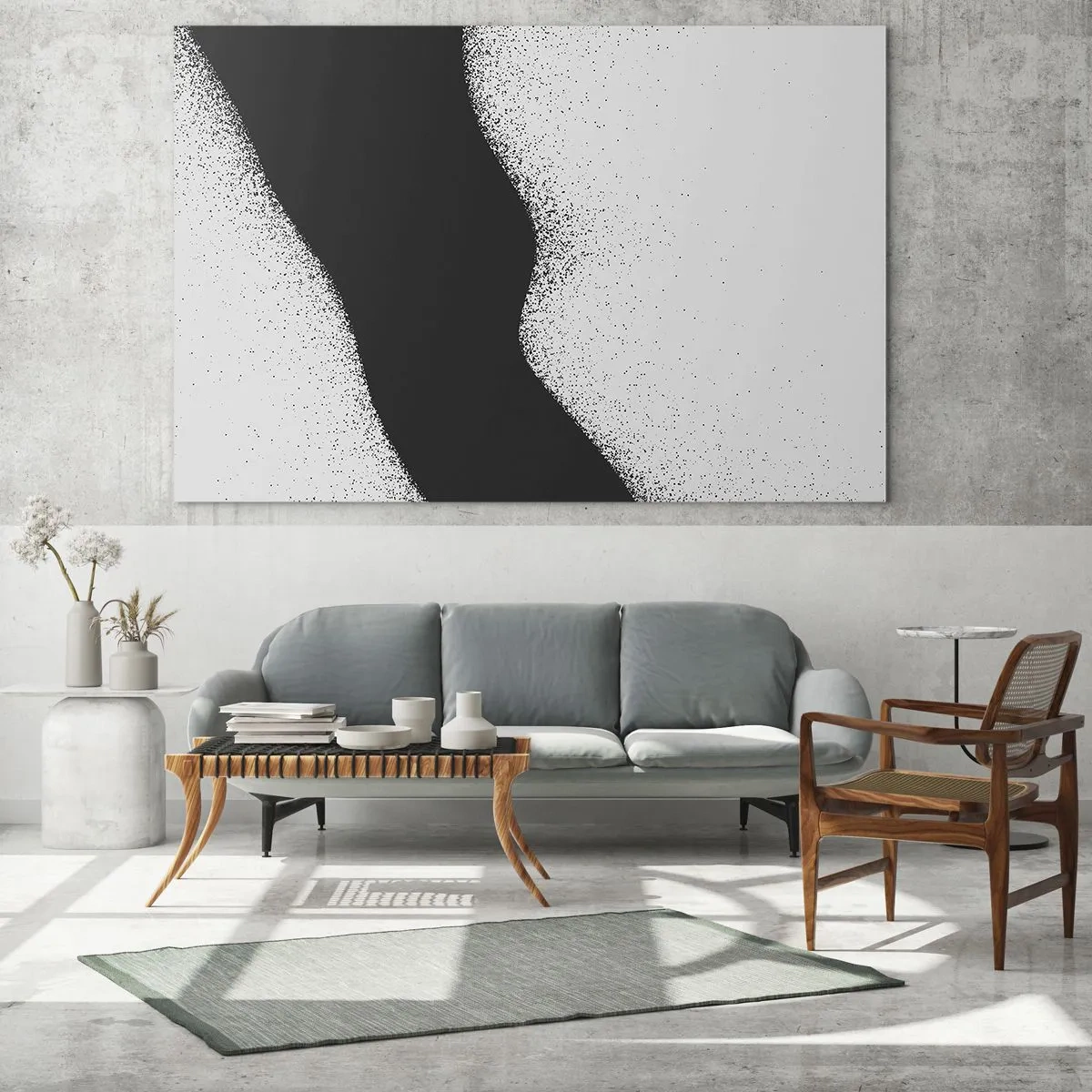 Tablou pe sticlă - Echilibru lichid - 100x40 cm