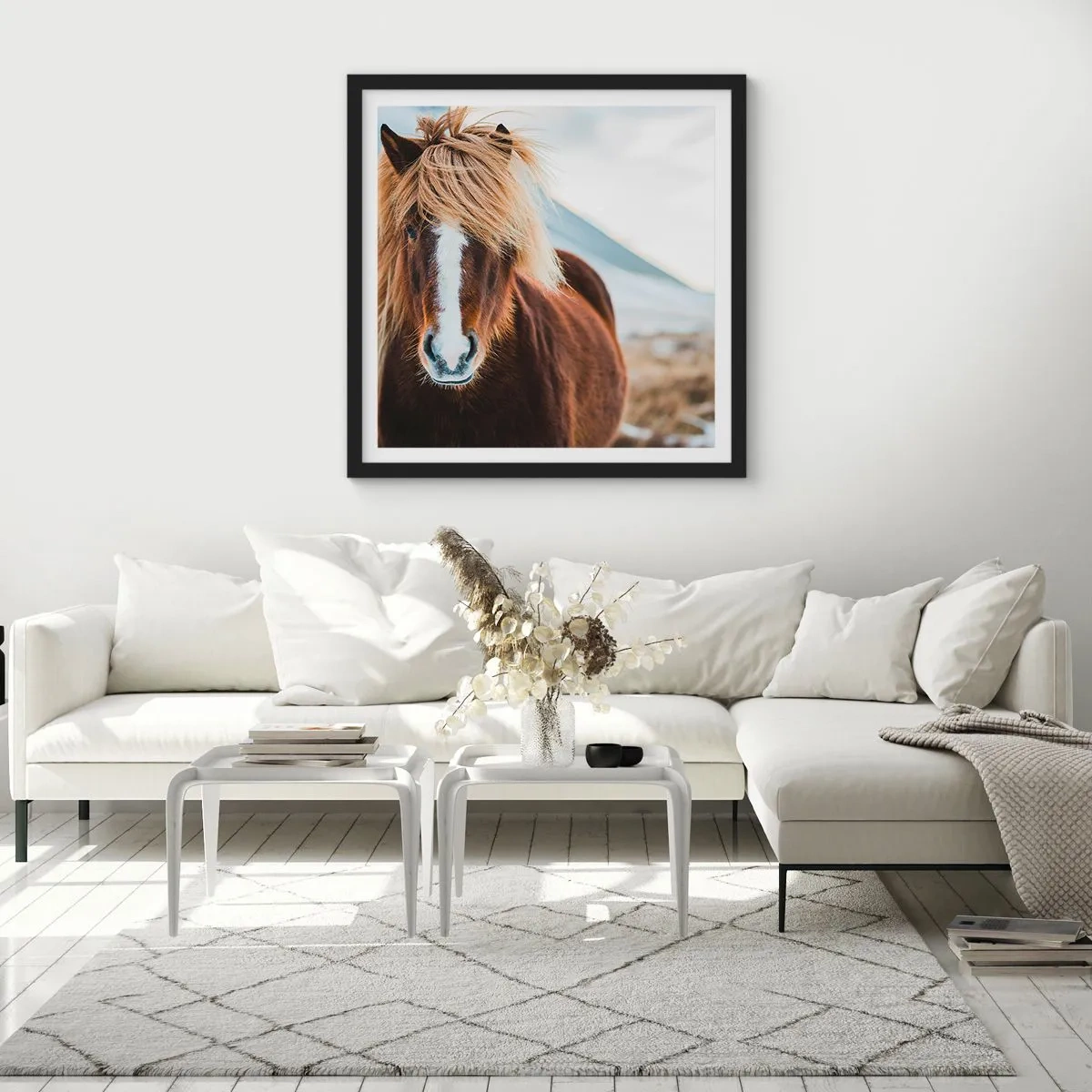 Poster în ramă neagră - Simțiți libertatea? - 60x60 cm