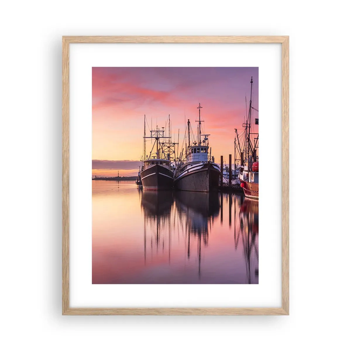 Poster în ramă de stejar deschis - Înainte de o zi plină - 40x50 cm