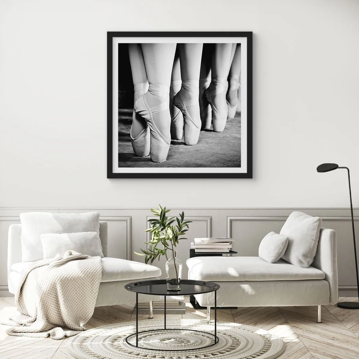 Poster în ramă neagră - Împreună, elegant - 30x30 cm