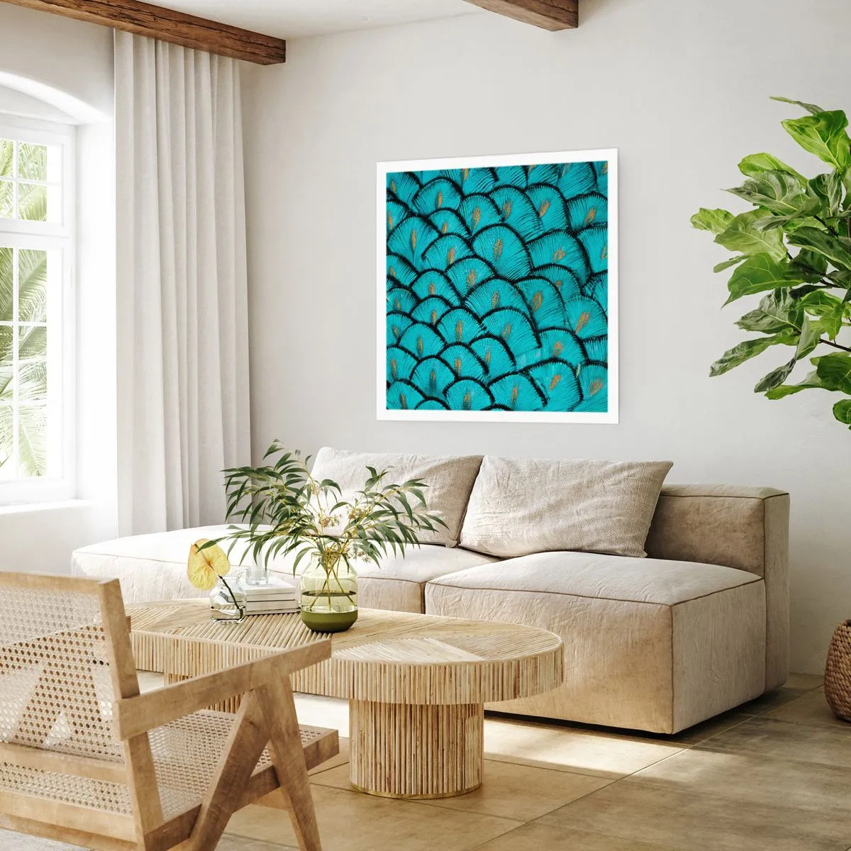 Poster - Marea gală a penelor - 50x50 cm