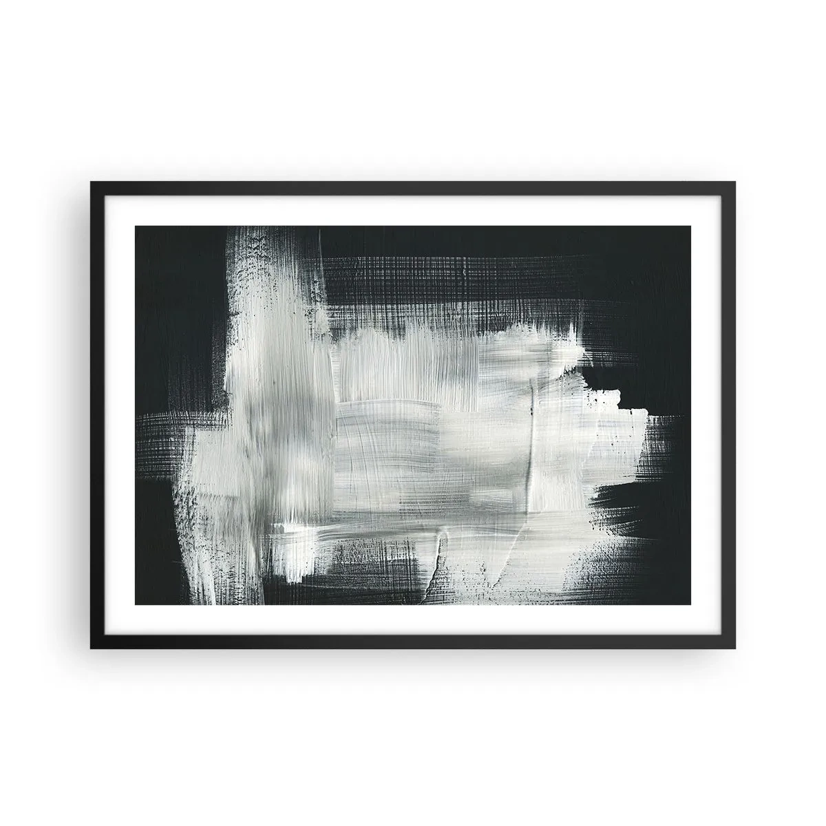 Poster în ramă neagră - Țesut vertical și orizontal - 70x50 cm