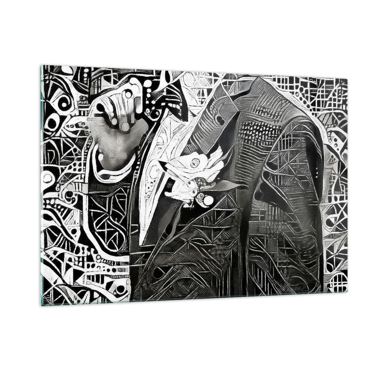 Tablou pe sticlă - Doar un om aparent gri - 120x80 cm