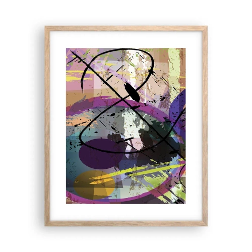 Poster în ramă de stejar deschis - Poate fi drept sau de jur împrejur - 40x50 cm