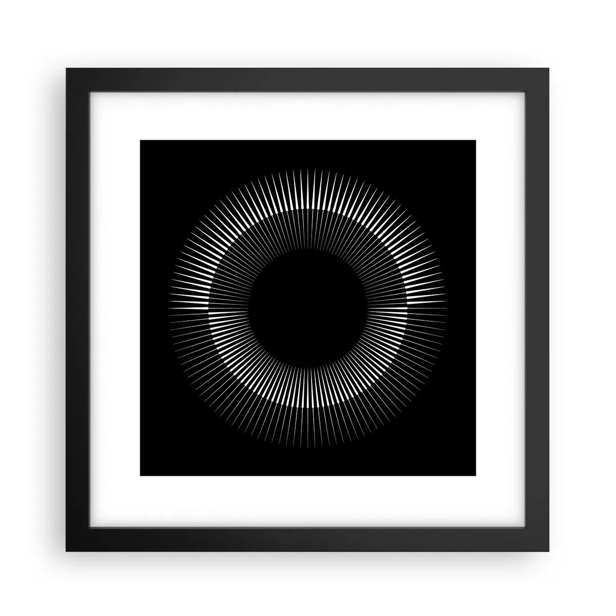 Poster în ramă neagră - Soarele Negru - 30x30 cm