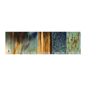 Mostră tapet autocolant Deluxe Sticker - O compoziție cromatică neaccidentală - Abstracția, Industrial, A picta - 100x30 cm