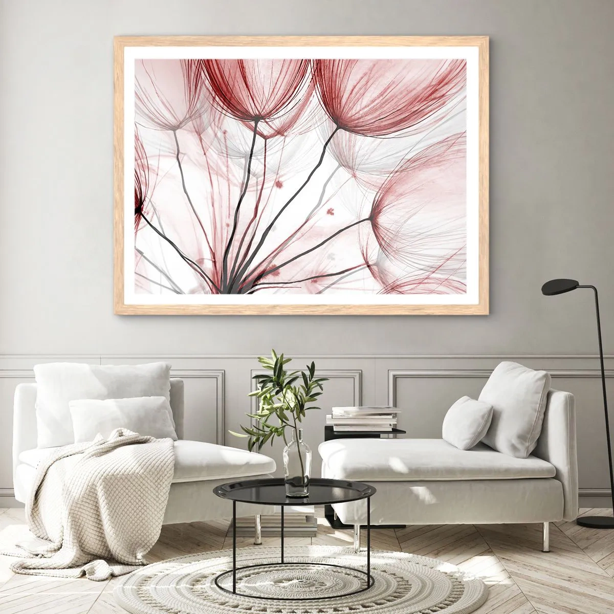 Poster în ramă de stejar deschis - Înainte de plecare - 100x70 cm