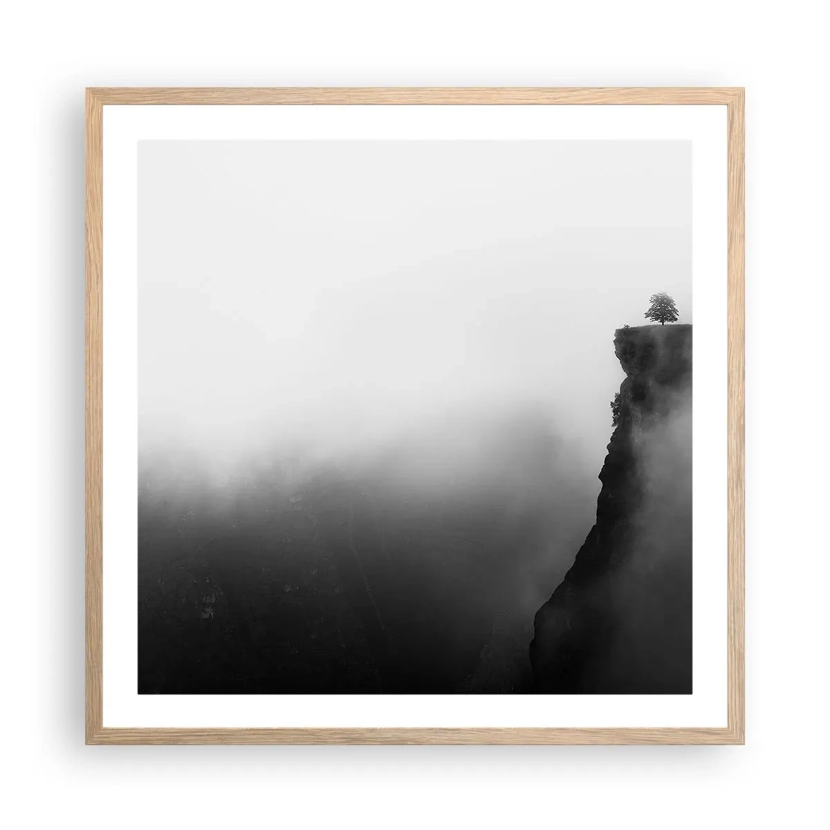 Poster în ramă de stejar deschis - La capătul lumii - 60x60 cm