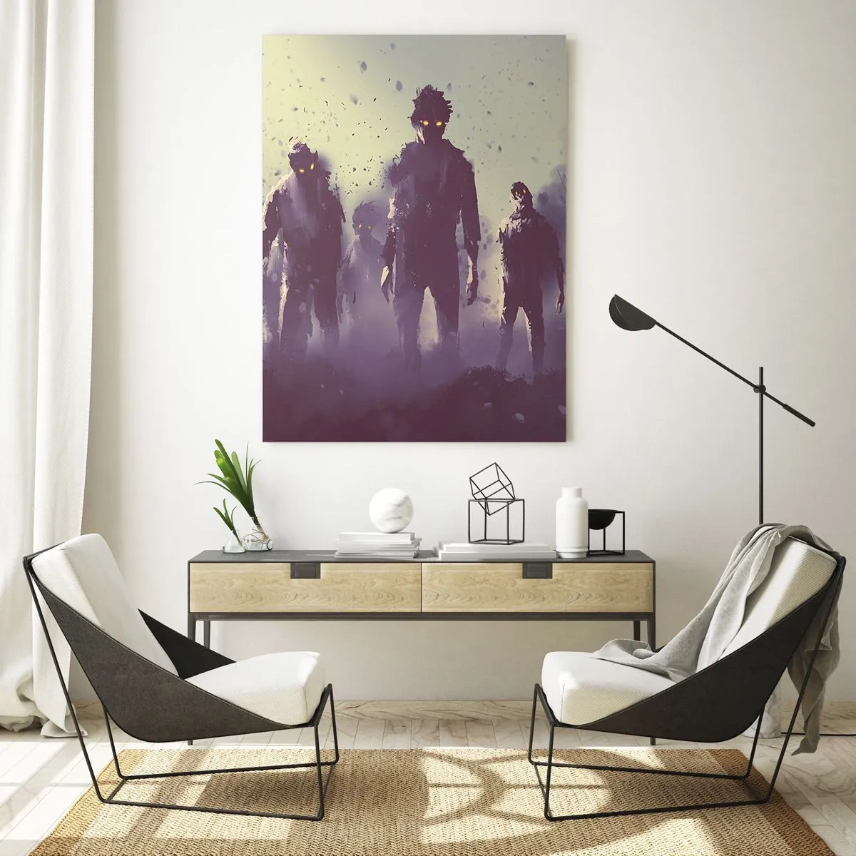 Tablou pe sticlă - Ai grijă! Se apropie - 50x70 cm
