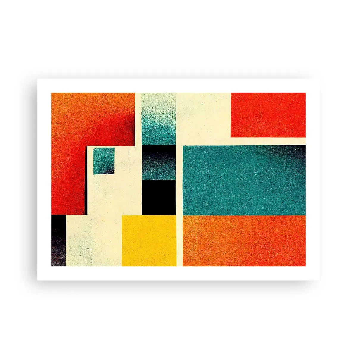Poster - Abstracție geometrică - energie bună - 70x50 cm