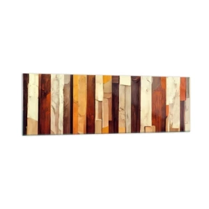 Tablou pe sticlă - Imnul copacilor din pădure - 160x50 cm