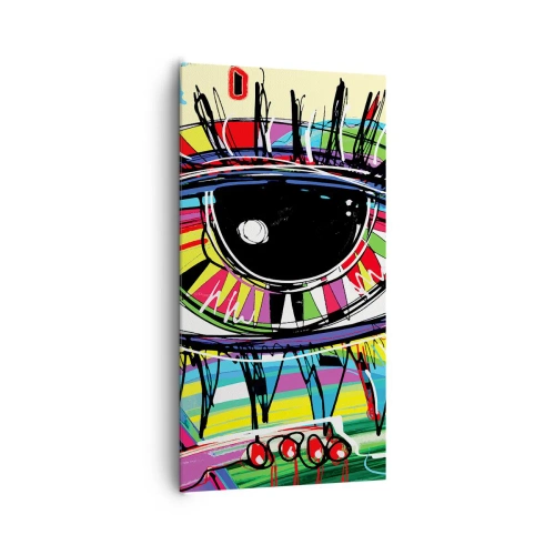 Tablou pe pânză - Un ochi colorat - un suflet colorat - 65x120 cm