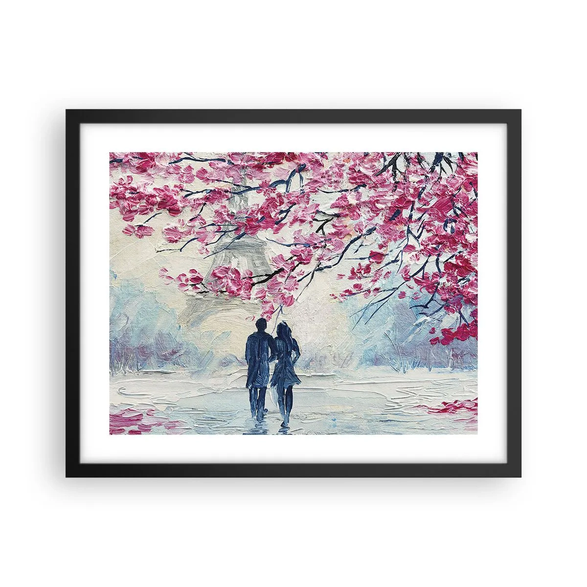 Poster în ramă neagră - Plimbare romantică - 50x40 cm