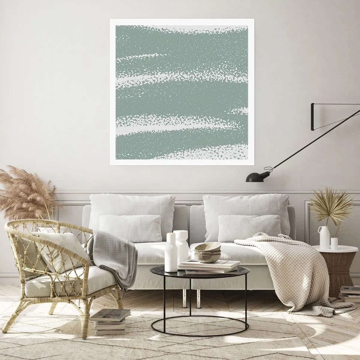 Poster - Abstracție în stil de iarnă - 40x40 cm