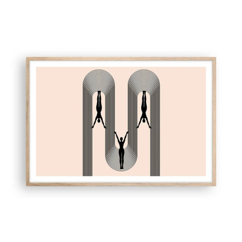 Poster în ramă de stejar deschis - Cu susul în jos - 91x61 cm