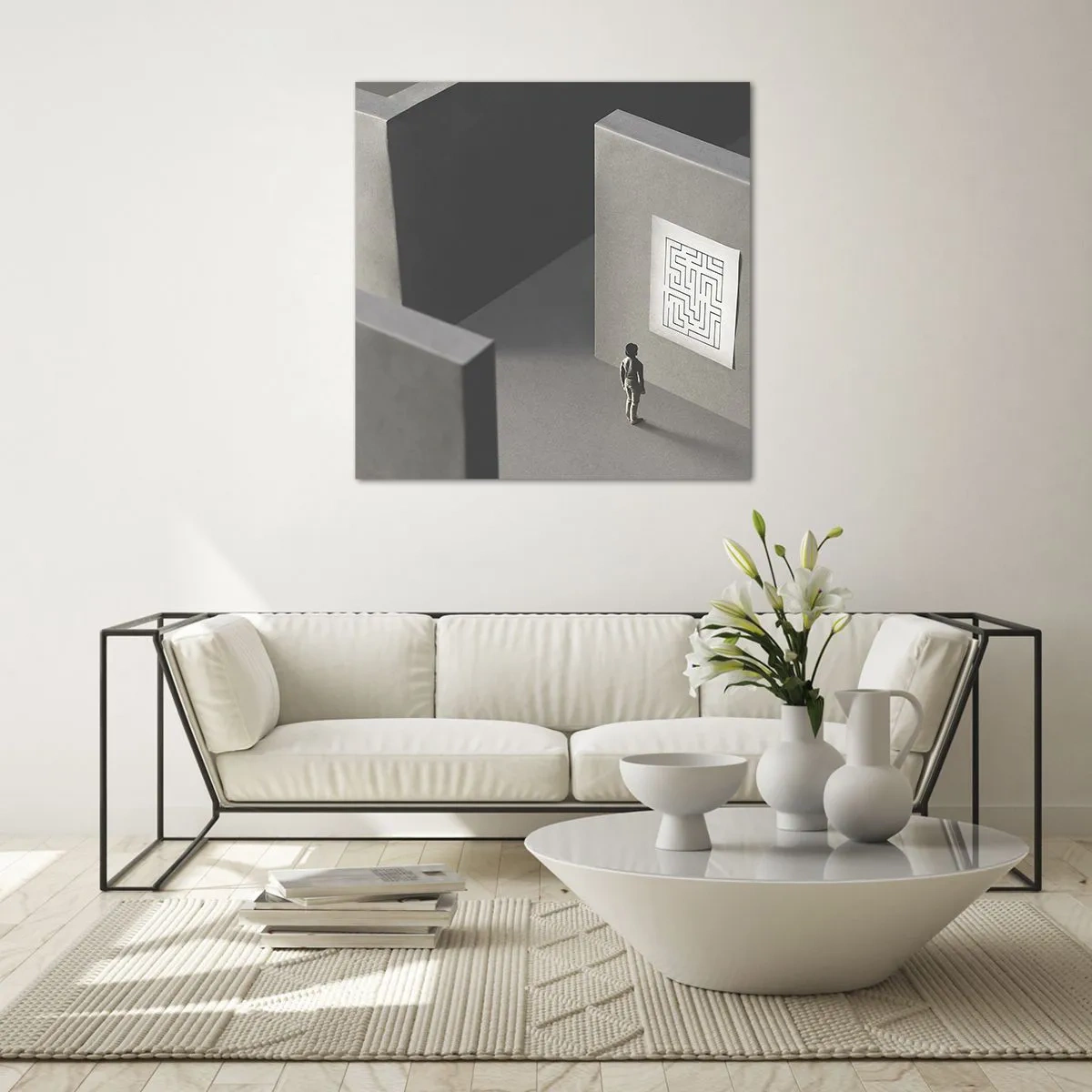 Tablou pe sticlă - Dar unde sunt? - 70x70 cm