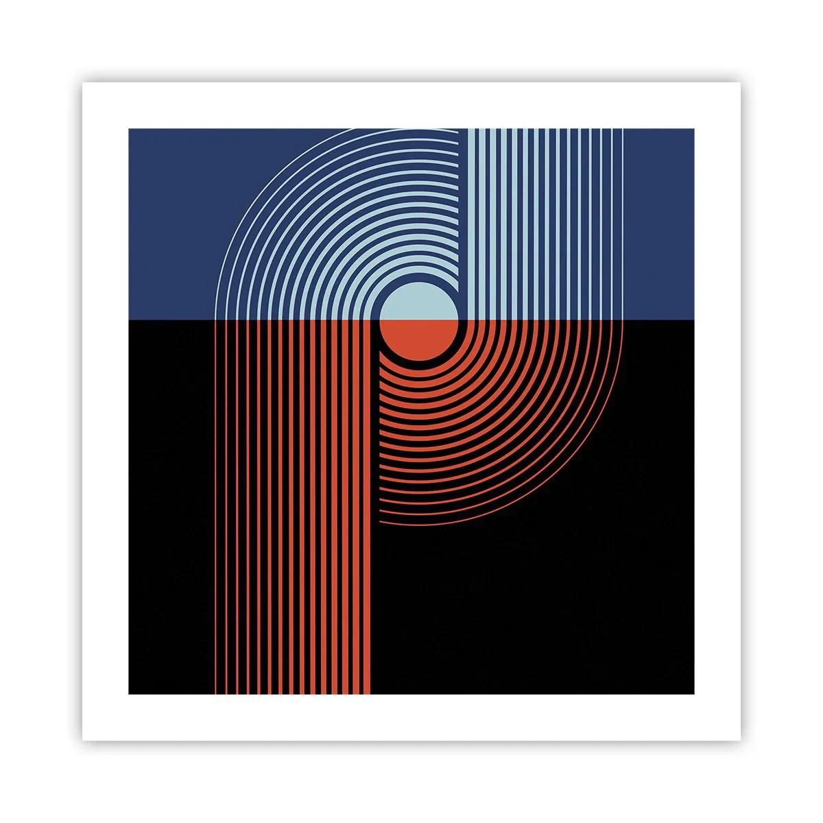Poster - Într-o îmbrăţişare geometrică - 50x50 cm