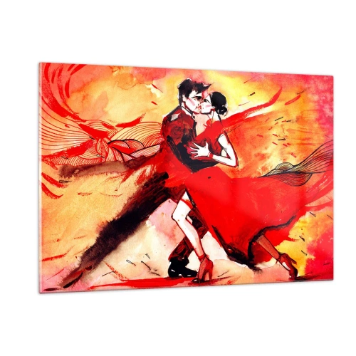 Tablou pe sticlă - Ritmul pasiunii purpuriu - 120x80 cm