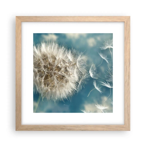 Poster în ramă de stejar deschis - Respirația unui înger - 30x30 cm