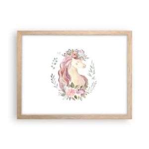 Poster în ramă de stejar deschis - O invitație în lumea basmelor - 40x30 cm