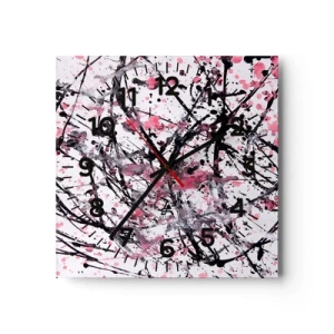 Ceas de perete - Ceas pe sticlă - Natura trecătoare a vieții - 30x30 cm