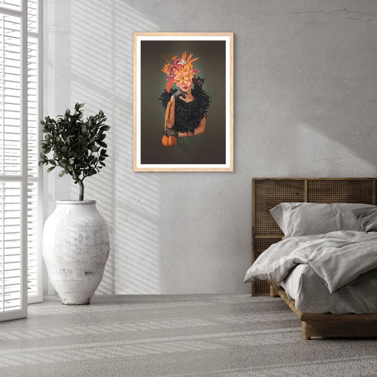 Poster în ramă de stejar deschis - Magia vrăjitoarei - 40x50 cm
