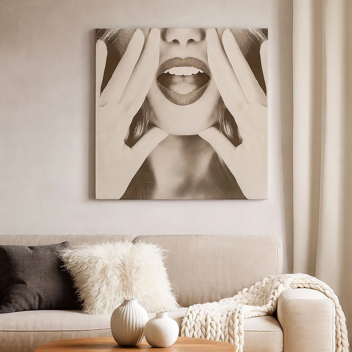 Tablou pe pânză - Vin imediat! - 30x30 cm