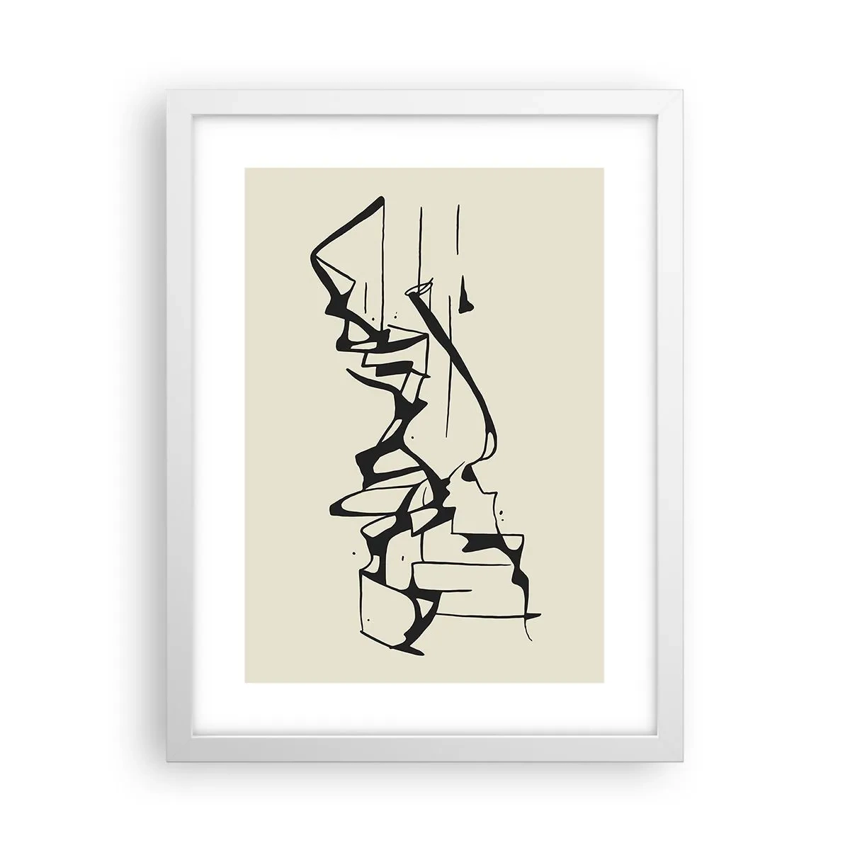 Poster în ramă albă - Poate că peisajul - 30x40 cm