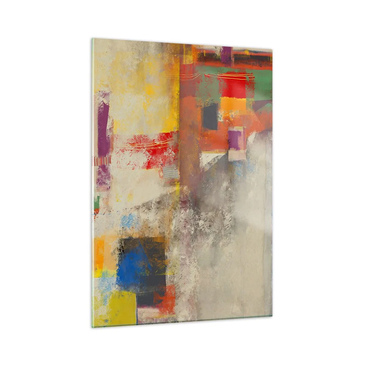 Tablou pe sticlă - Geometria culorilor - 50x70 cm