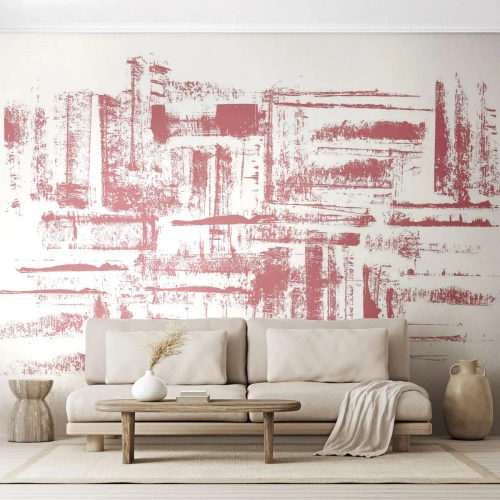 Tapet Premium Sand - Orașul roșu - Abstracția, Grafică, Pictura - 450x315 cm