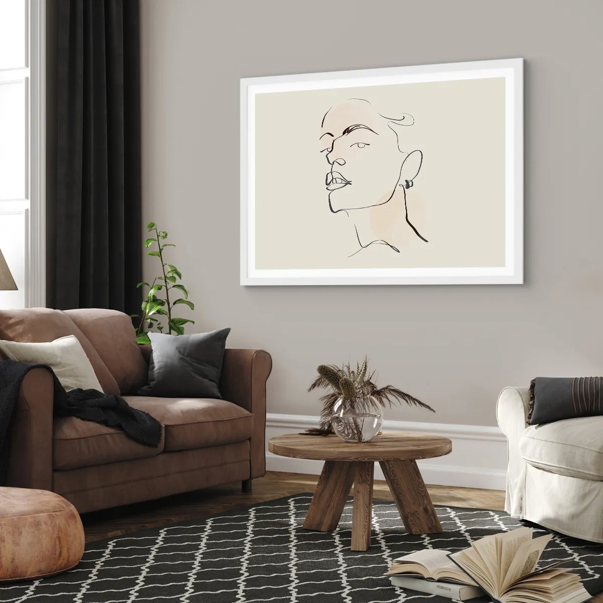 Poster în ramă albă - O privire mândră - 40x30 cm