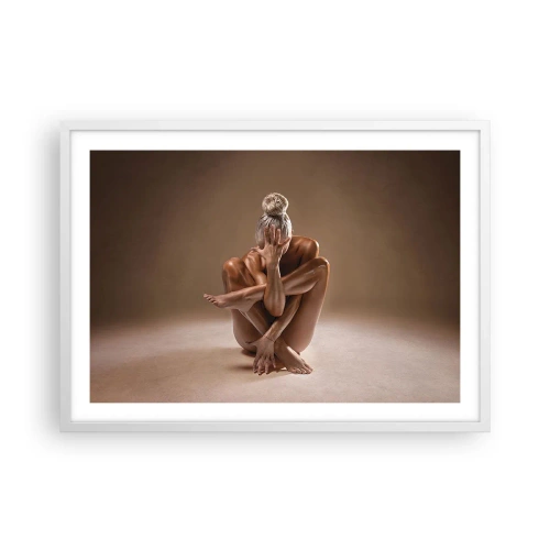 Poster în ramă albă - Unitatea trupului și a spiritului - 70x50 cm