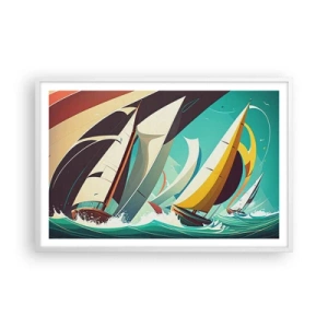 Poster în ramă albă - Voinici și învingători - 91x61 cm