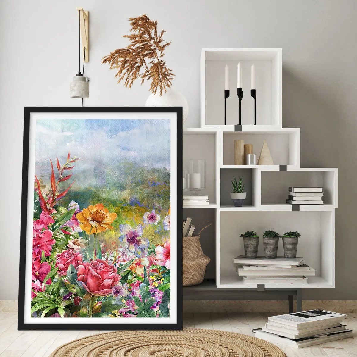 Poster în ramă neagră - O grădină înnebunită - 30x40 cm