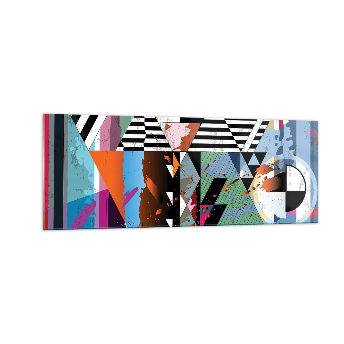 Tablou pe sticlă - Geometric și organic - 140x50 cm