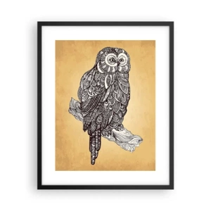 Poster în ramă neagră - Ornamente complicate de înțelepciune - 40x50 cm