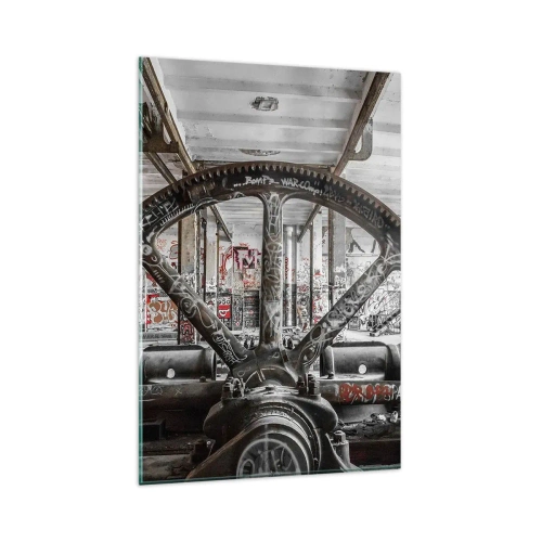 Tablou pe sticlă - Viața secretă a unei fabrici - 80x120 cm