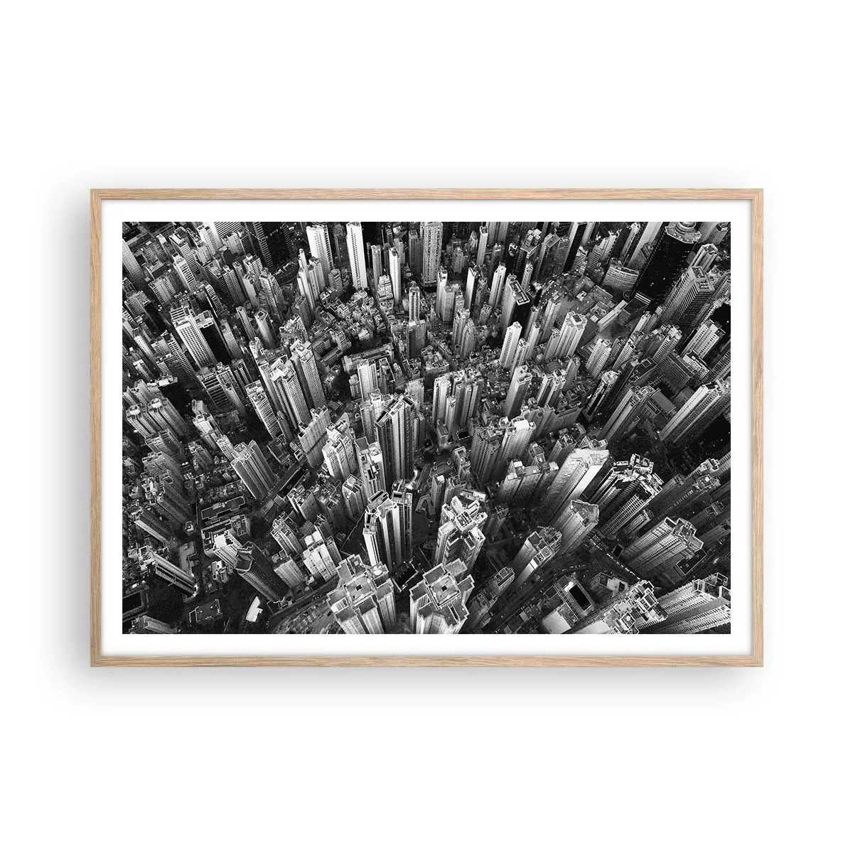 Poster în ramă de stejar deschis - Din ce în ce mai sus - 100x70 cm