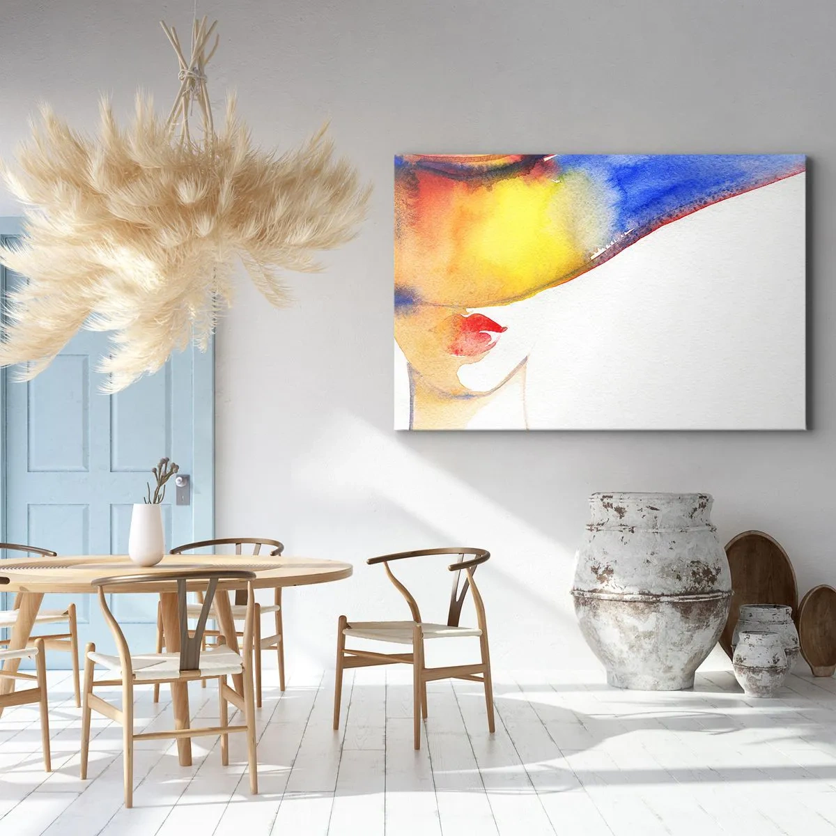 Tablou pe pânză - Portretul unei doamne    - 120x80 cm