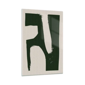 Tablou pe sticlă - Golfuri de alb - 80x120 cm