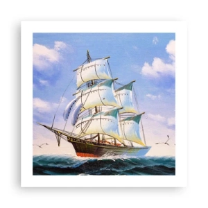 Poster - Cu mândrie în vânt - 50x50 cm